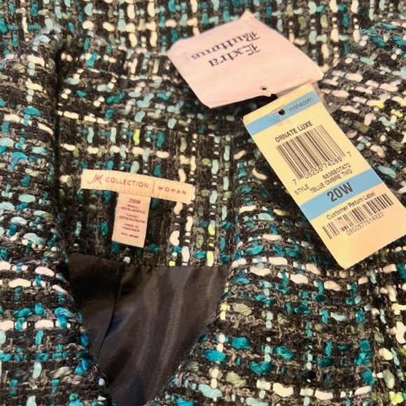JM Collection NWT Fully Lined Long Sleeve Jacket Size 20W - Picture 10 of 10
